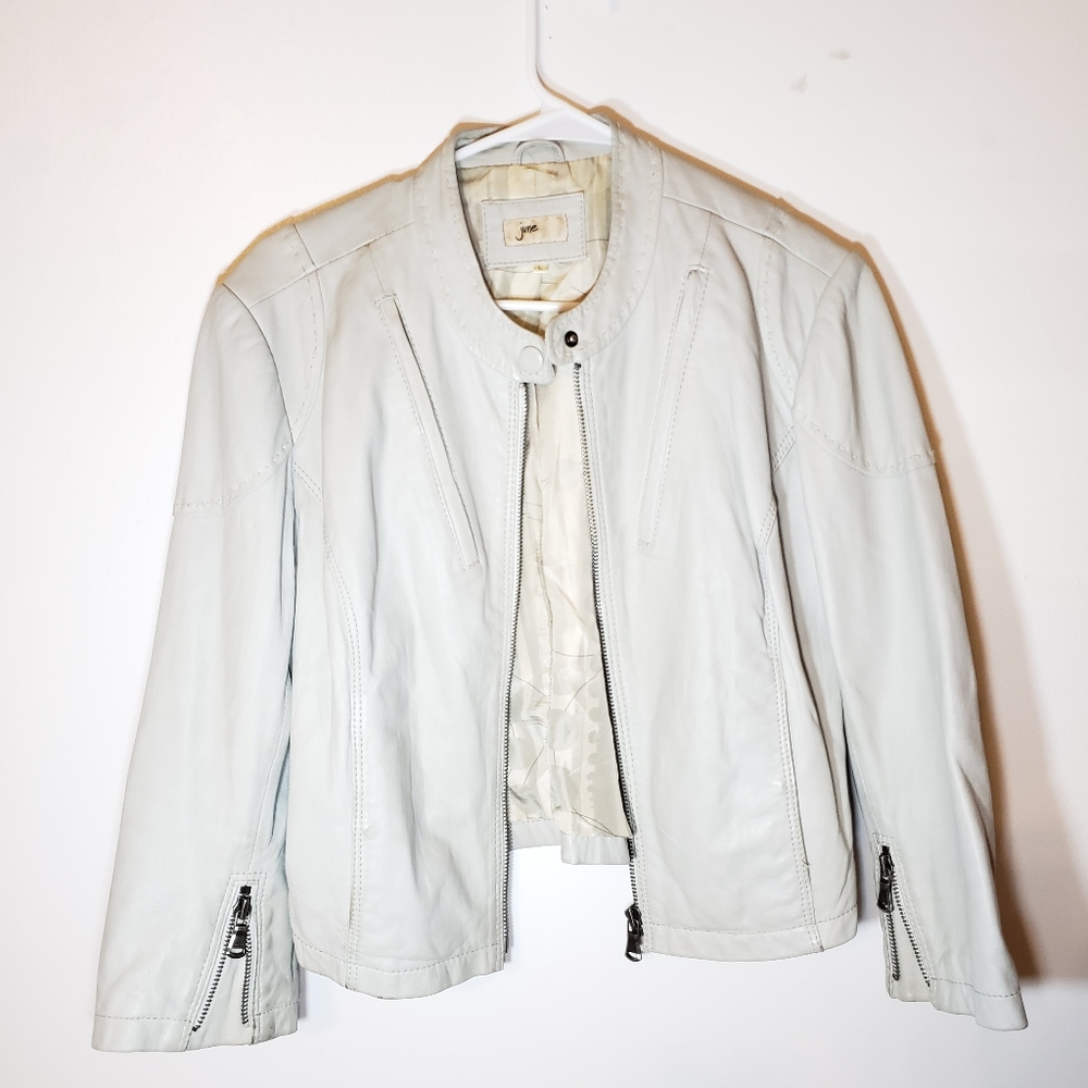 June 100% Leather 3/4 length jacket